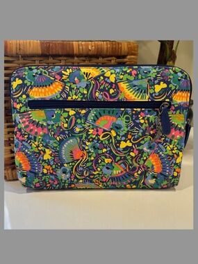 Collier Campbell London Multicolor Handpainted Floral Canvas Tablet Case NWOT